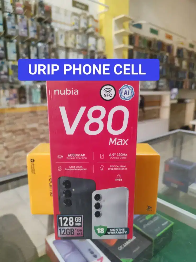 NUBIA V80 6/128 promo+bonus cash & credit garansi Resmi