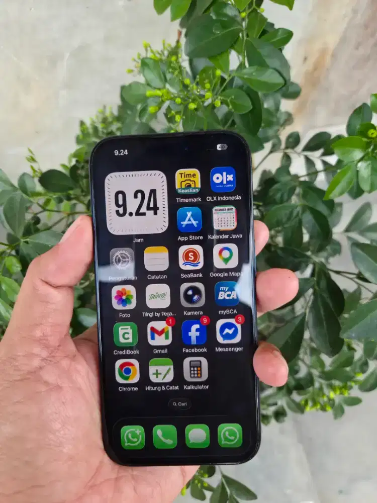 iPhone 15 pro 128 warna blue titanium original like new