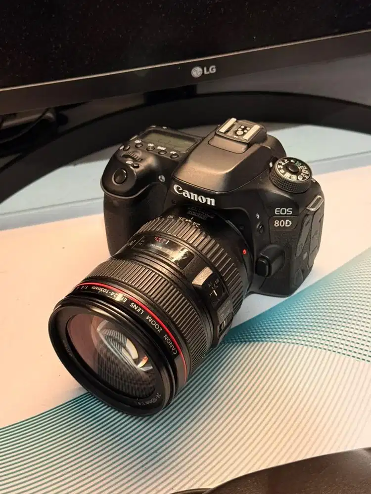 Canon 80D Wifi + Lensa 24-105 f4L (Low SC)