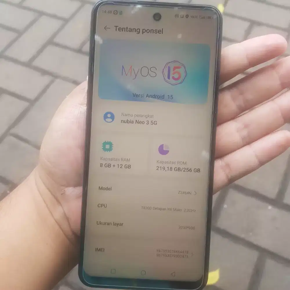 nubia neo 3 5G ram 8+12 gb / 256 gb batangan