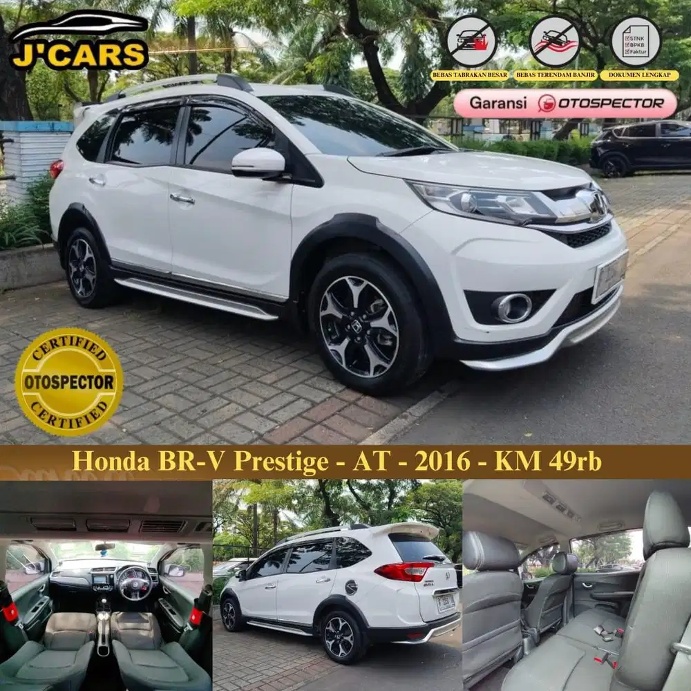 [KM 49k] Honda BRV Prestige CVT - 2016 Automatic E Prestige Murah