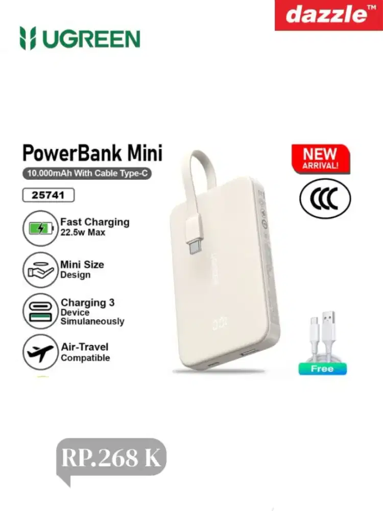 Powerbank mini 10mAh 20W fast charger