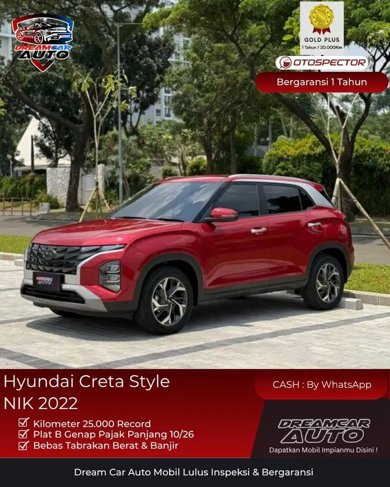 [ KM 25rb ] Hyundai Creta Style 2022 Non Trend Prime NLine Merah
