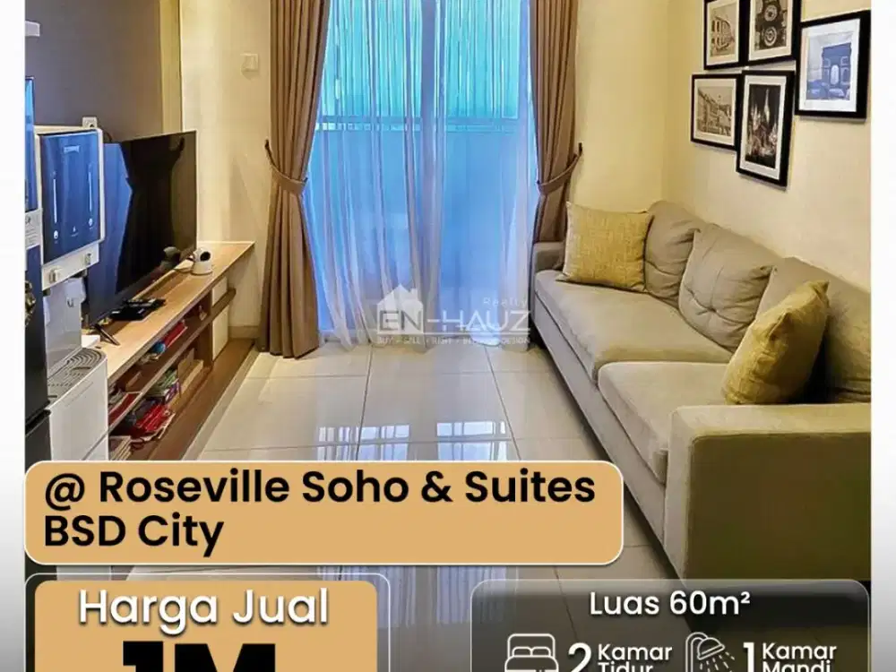 ((VC) DIJUAL MURAH DIBAWAH HARGA PPJB!! Roseville Soho & Suites