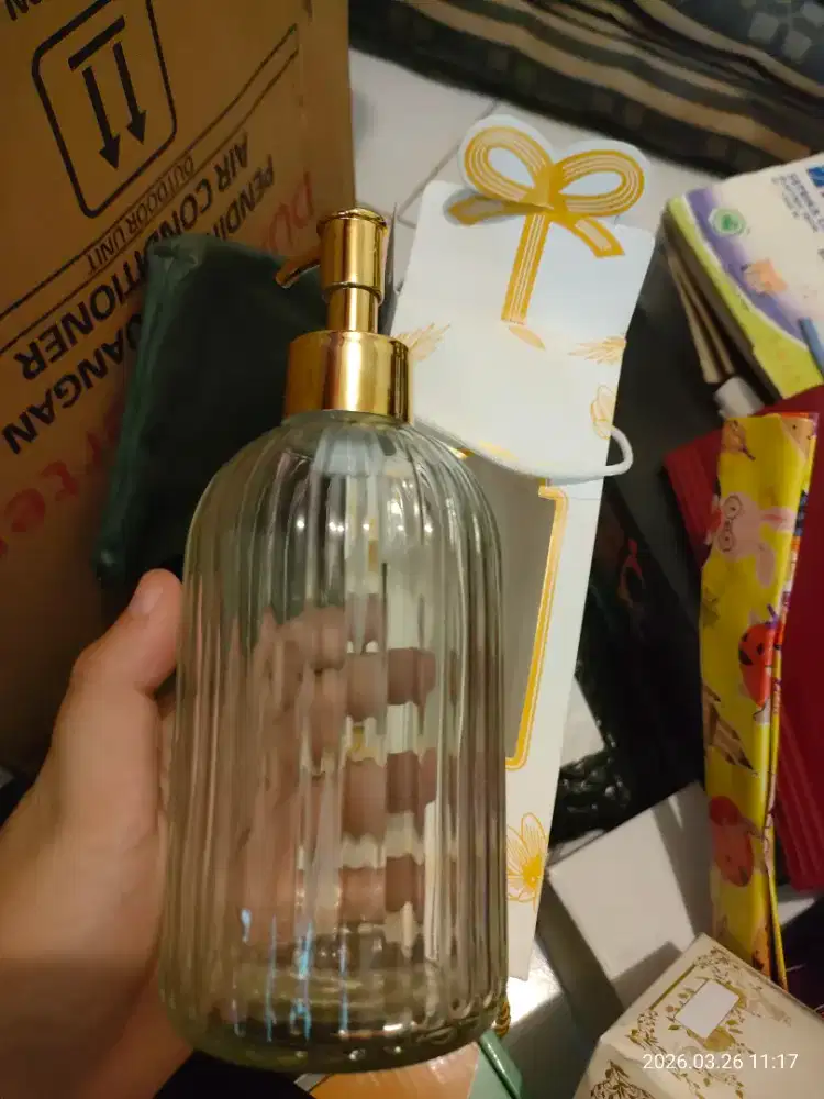 Botol dispenser kaca 450 ml