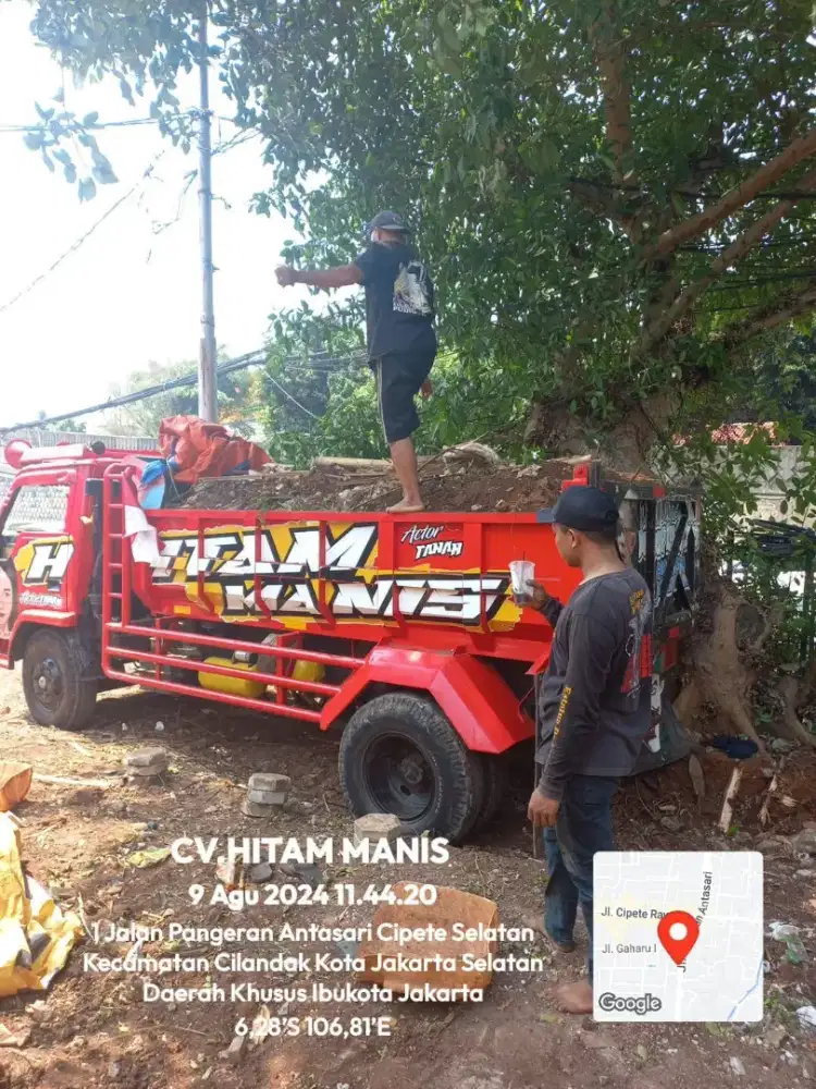 Urugan angkut puing bangunan non sampah index 4m³