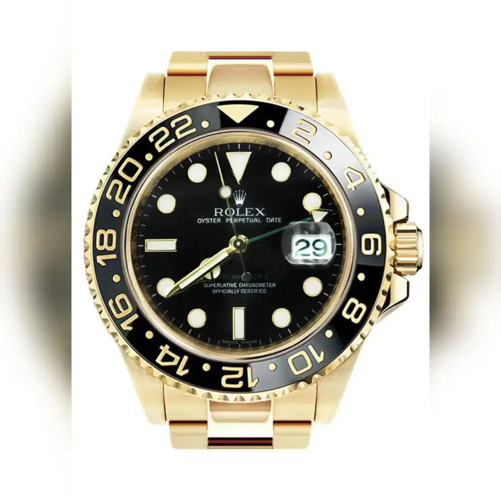 Jam tangan pria gold gmt master 2 automatic