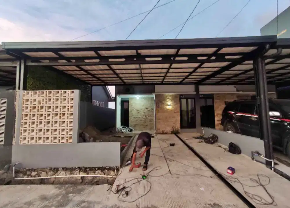 Pemasangan kanopi baja ringan galvalum