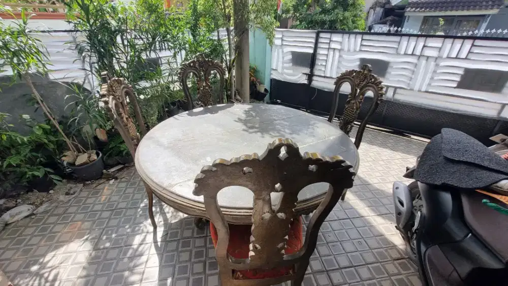 Kursi Meja Makan Jati Antik