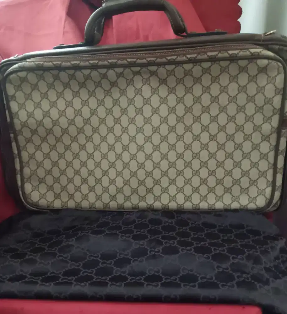 Gucci Vintage GG Supreme Cabin Bag / Large Briefcase - 100% Original