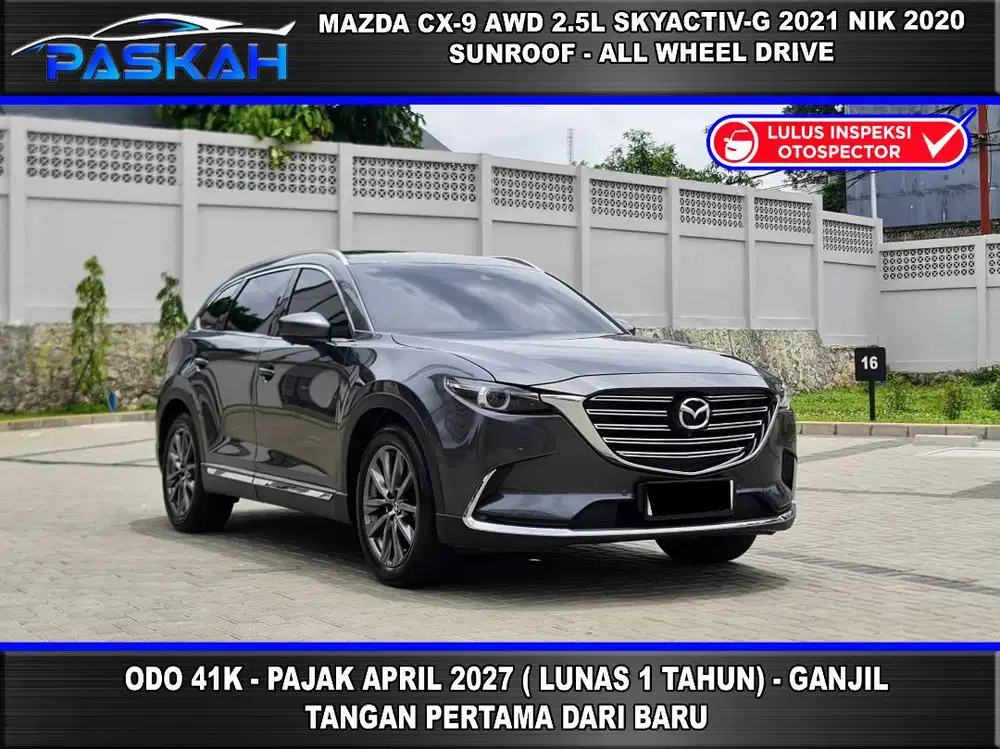 AWD 4x4 PAJAK=APRIL2027 Odo=48k BUNGA=4.5% Mazda CX9 AWD 2021 CX9 2021