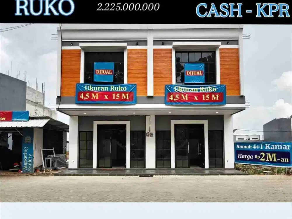 RUKO DIJUAL FREE BPHTB✓NOTARIS+PPN DIJAGAKARSA