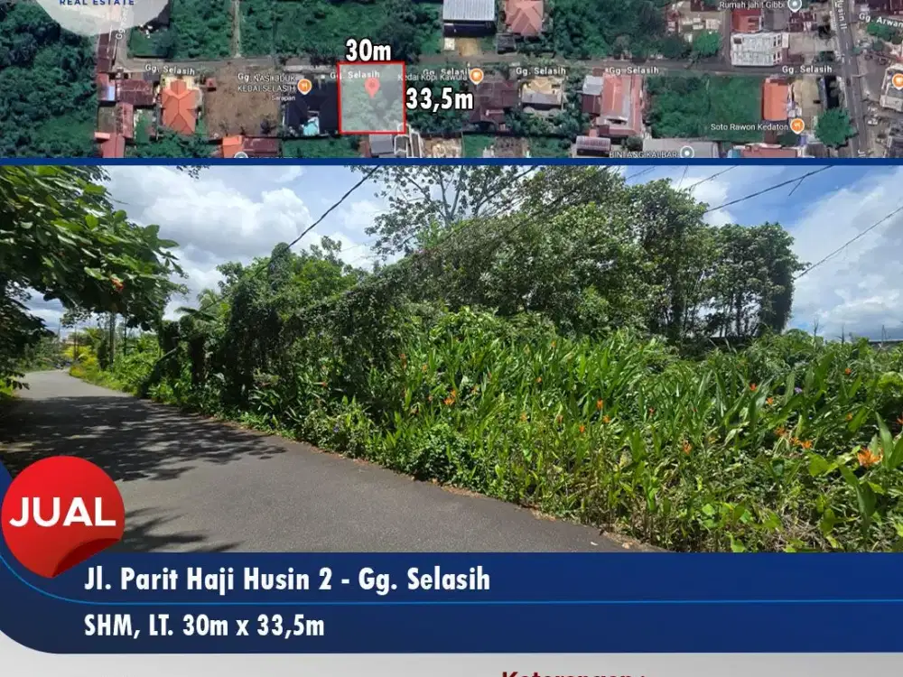 Tanah siap bangun parit haji husin 2 Gg Selasih, Pontianak