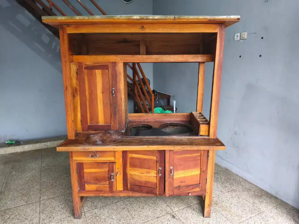 GEROBOK MIE AYAM-BASO, ASLI KAYU JATI , JUAL CEPAT