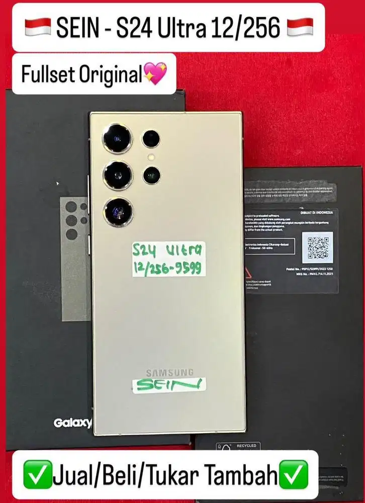 Samsung S24 Ultra 12/256 Gb Grey Titanium Resmi Sein Bisa cicilan