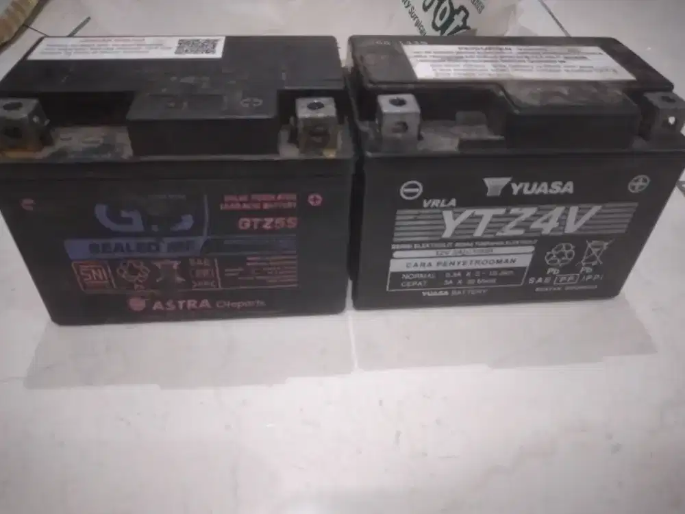 Aki motor bekas kondisi drop