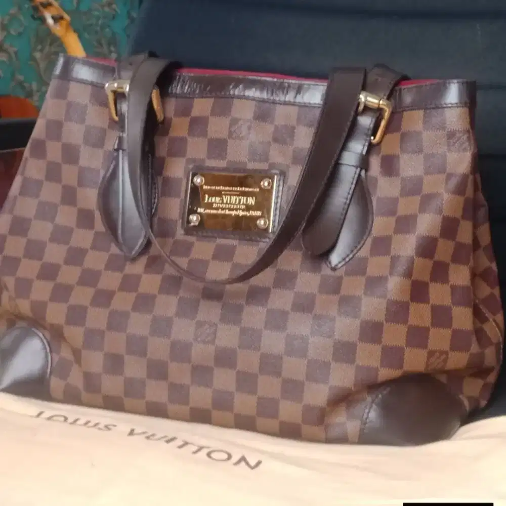 Authentic Louis Vuitton Hampstead MM Damier Ebene