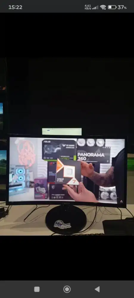 Ready PC rakitan second siap pakai nominus +monitor Samsung curved24in