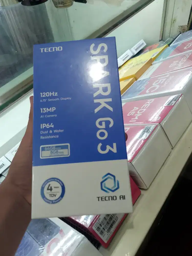 New Tecno spark go3 4/64 garansi resmi 1th
