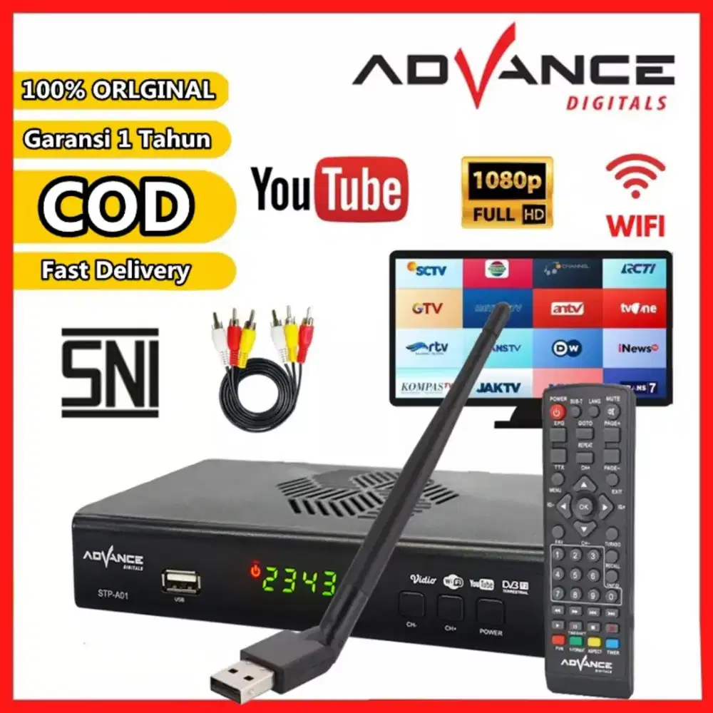 STB Advance STPA01 Siap Pakai + Remote Mulus Harga Murah
