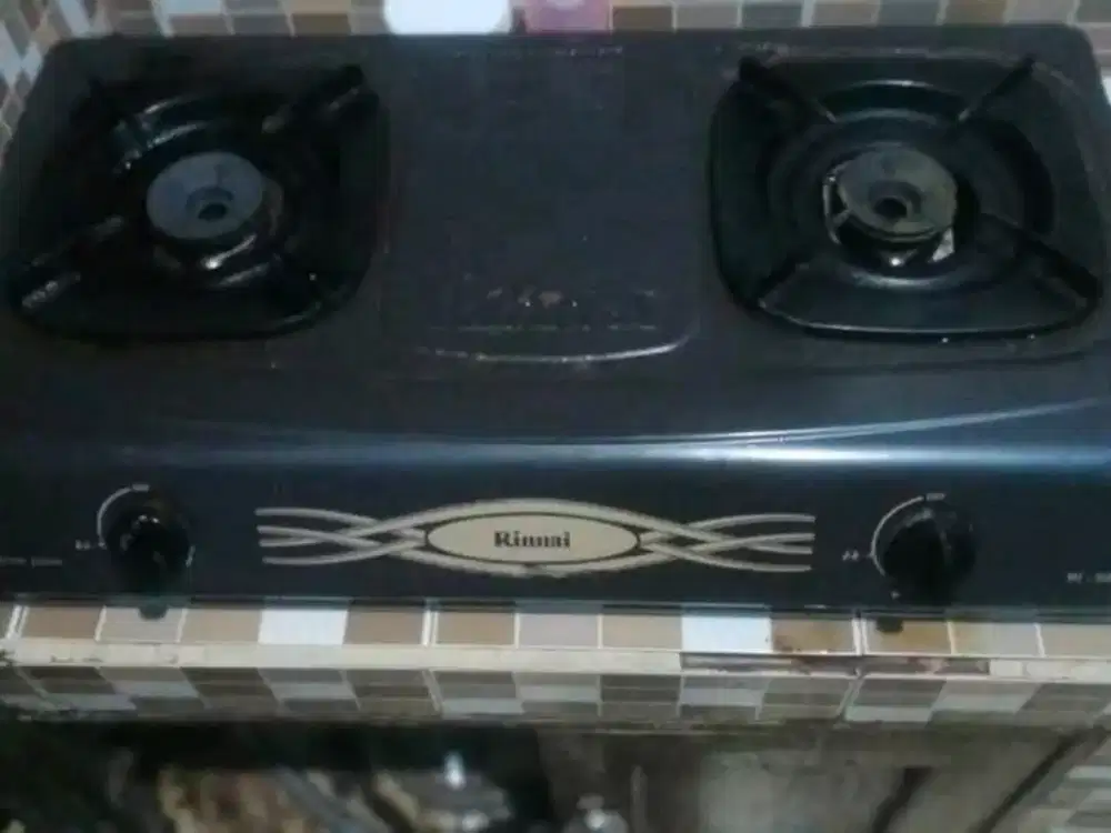 Kompor rinai 2 tungku + selang regulator quantum