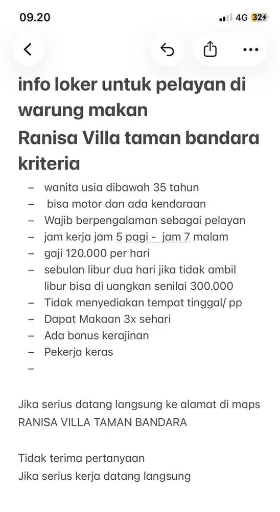 Pelayan warung makan