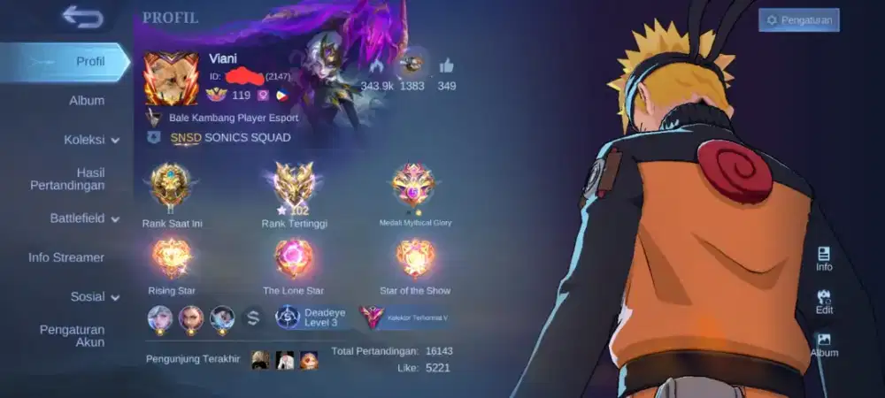 Akun Mobile Legends ex Imo