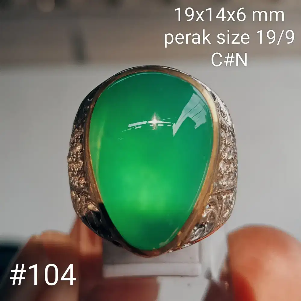 Cincin perak, batu natural bacan HQ