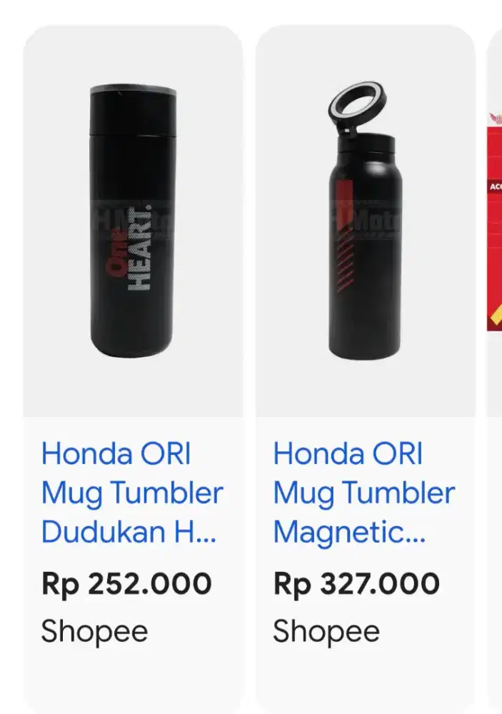 Obral Tumbler Honda Ori