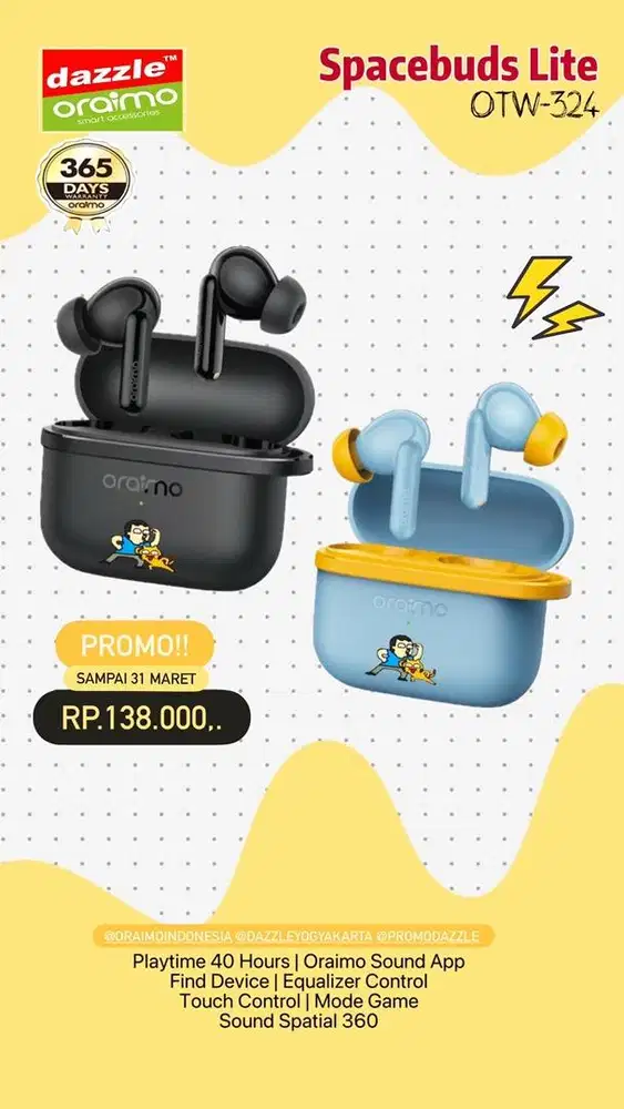 TWS Oraimo Spacebuds Lite OTW-324