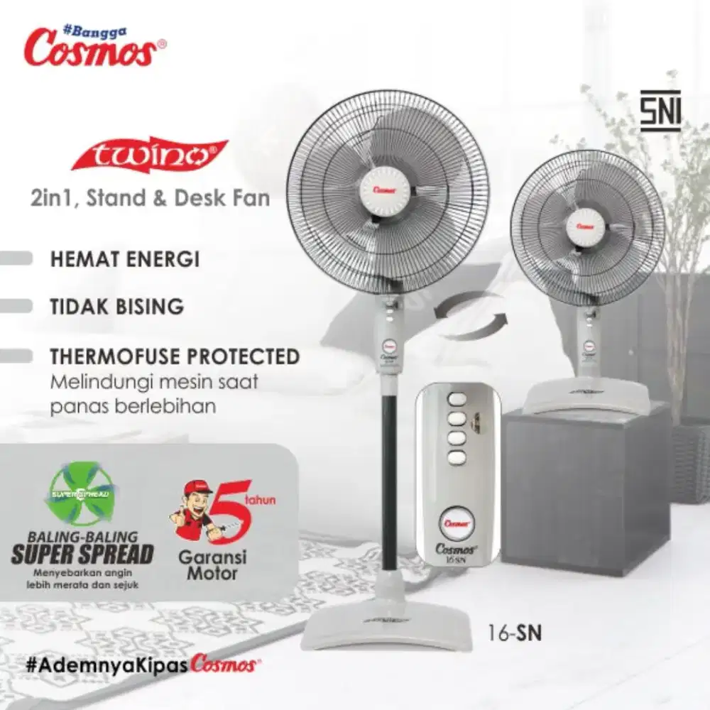 Kipas angin cosmos sn16 inc baru