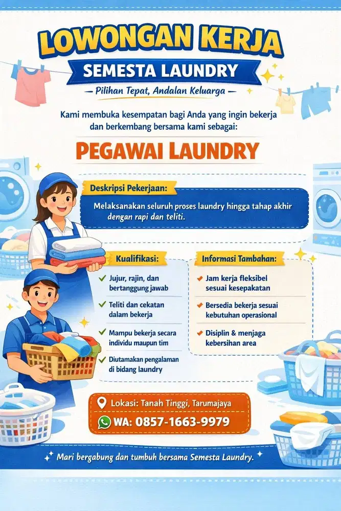 Lowongan kerja laundry