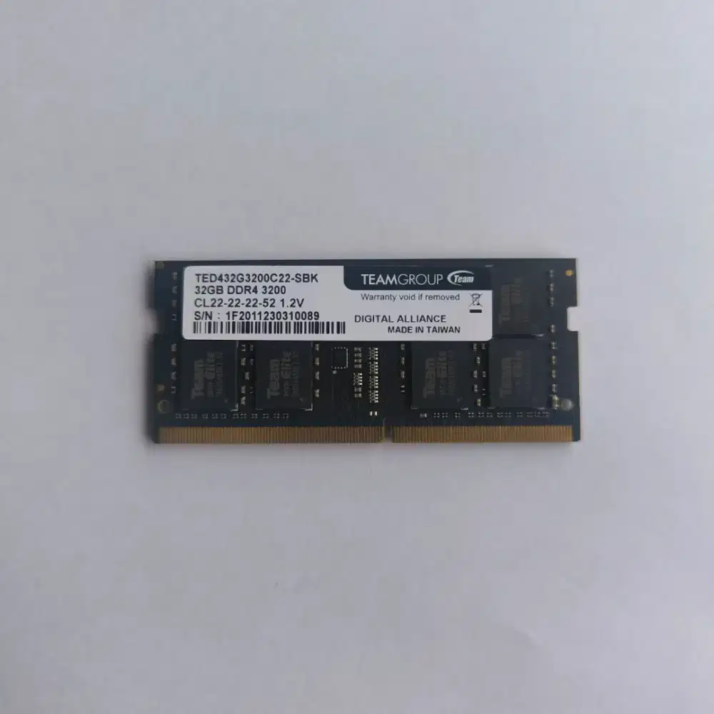RAM Laptop DDR4 32GB TeamGroup – Second (Tested Normal)