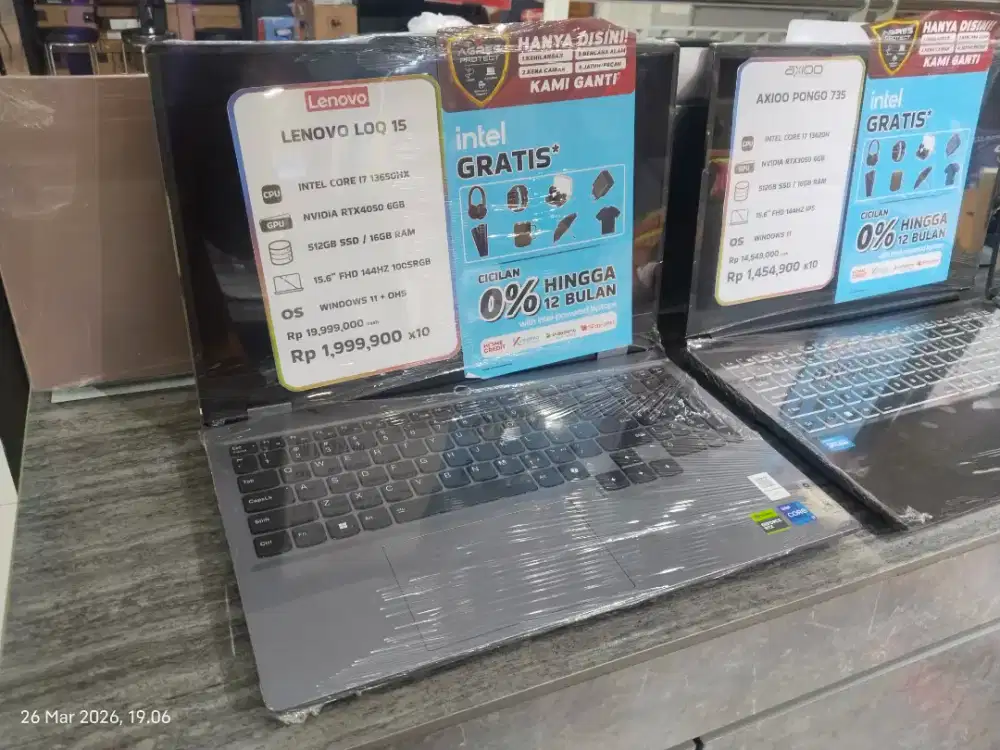 LAPTOP LENOVO LOQ 15, CICILAN TANPA DP, SYARAT CUKUP KTP