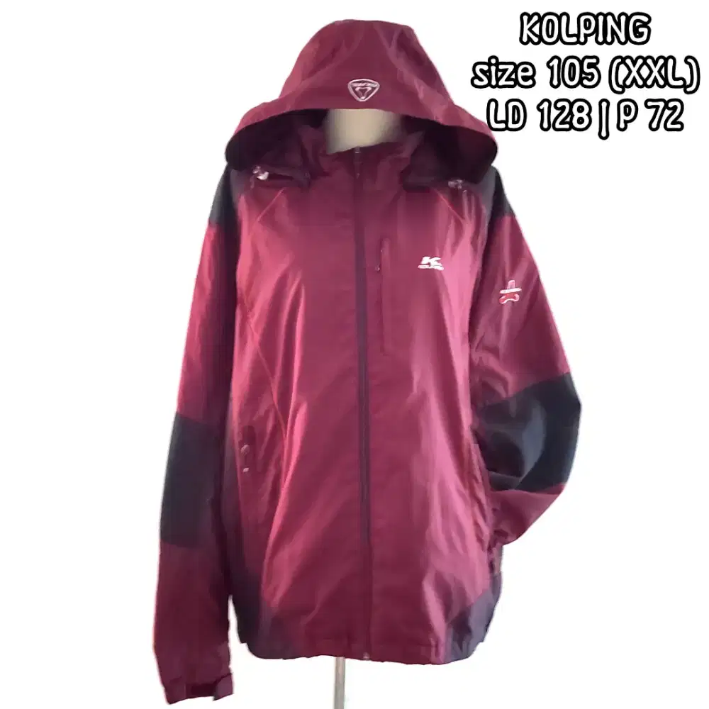 Jaket outdoor jaket gunung waterproof KOLPING size 105 (XXL), preloved