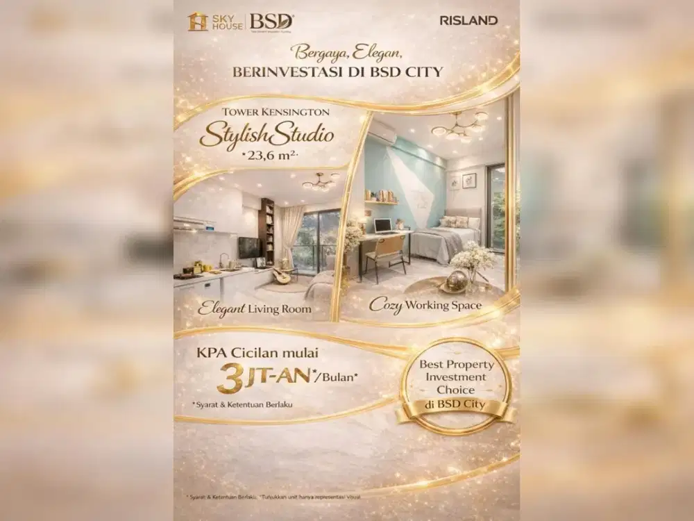 Apartemen Terbaik di BSD – Stylish Studio, Investasi Pasti Untung!