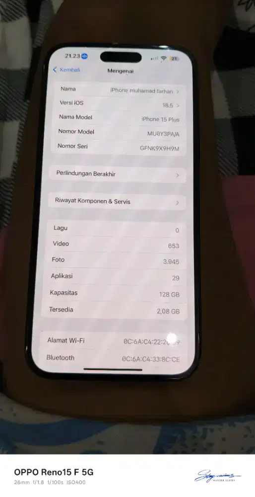 Saya mau jual hp iPhone 15 plus