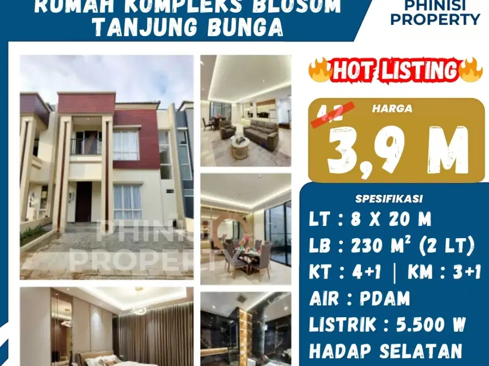 Dijual Rumah Full Furnish di Kompleks Blossom Tanjung Bunga