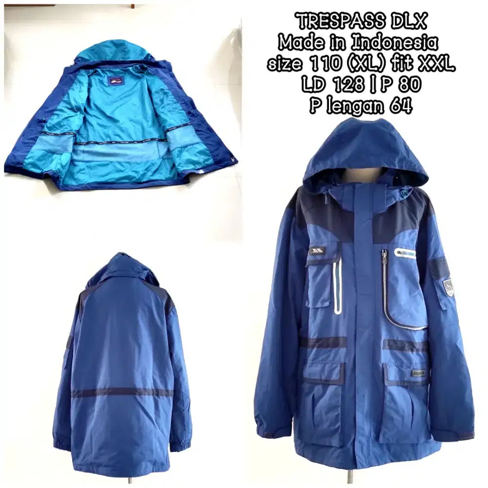 Jaket Outdoor Hiking Gunung WP Trespass sz 110 (XL) fit XXL, preloved