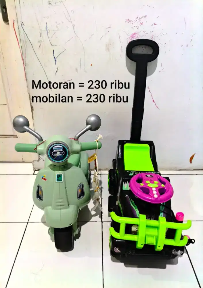Motor dan mobilan anak