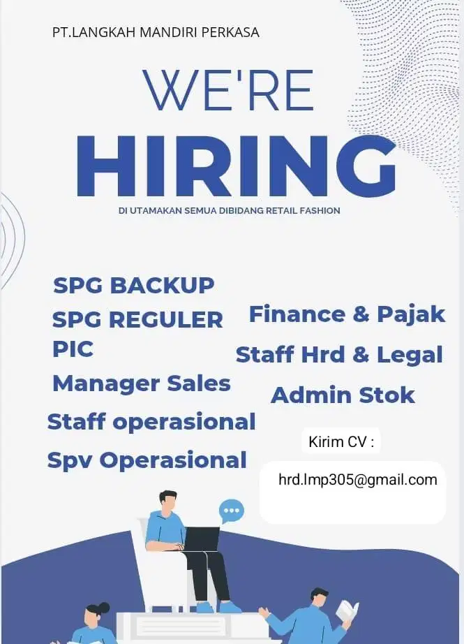 lowongan HRD,BAG UMUM,STOKER,PIC