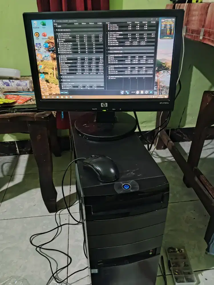 Jual PC set murah i3+SSD+HDD+monitor 16+keyboard+mouse