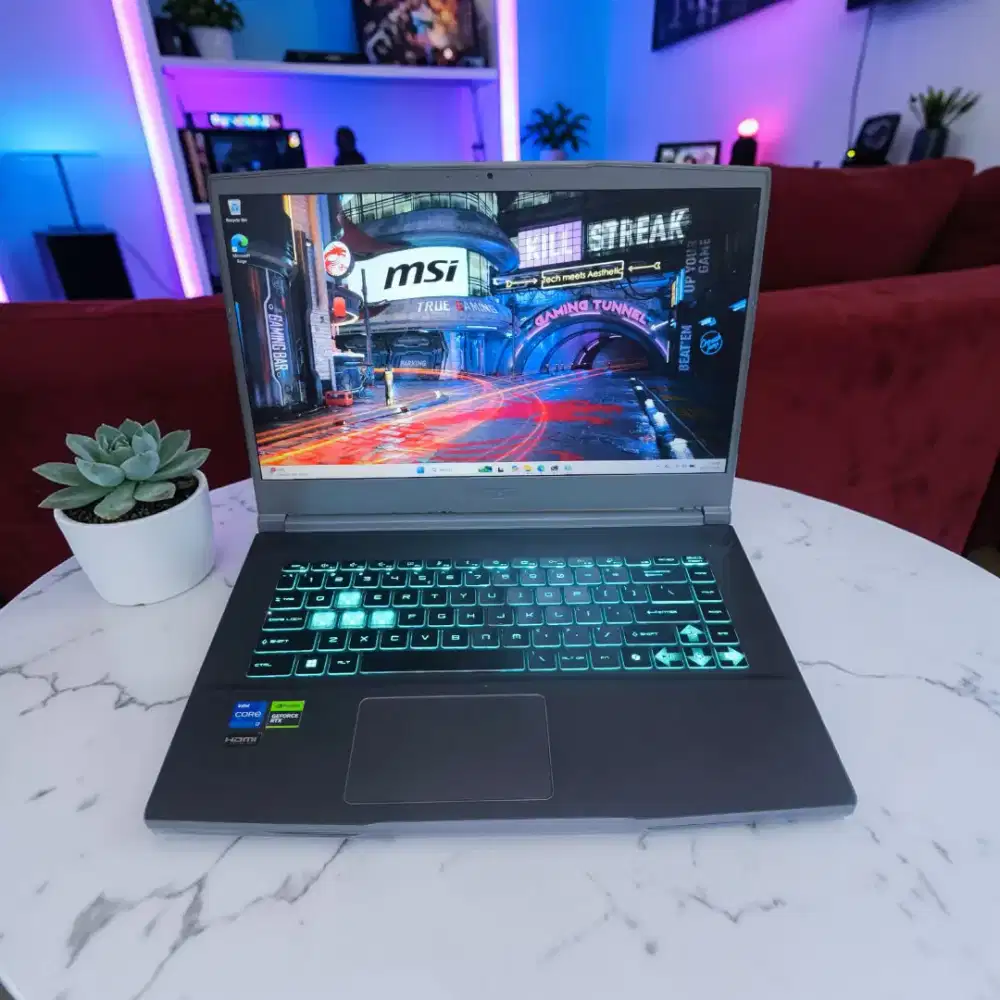 MSI  THIN 15 B12VE DEFTLY PLAY Mulus terawat NVIDIA RTX 4050 VRAM 6GB