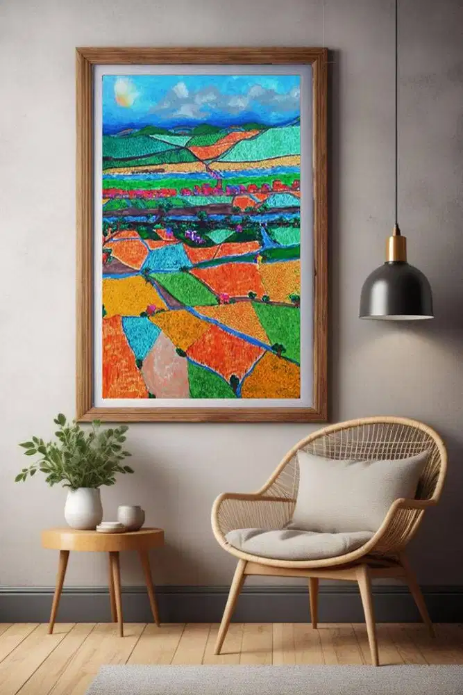 Jual cpt..nego tipis, lukisan kry sndiri, uk. 100 x 80