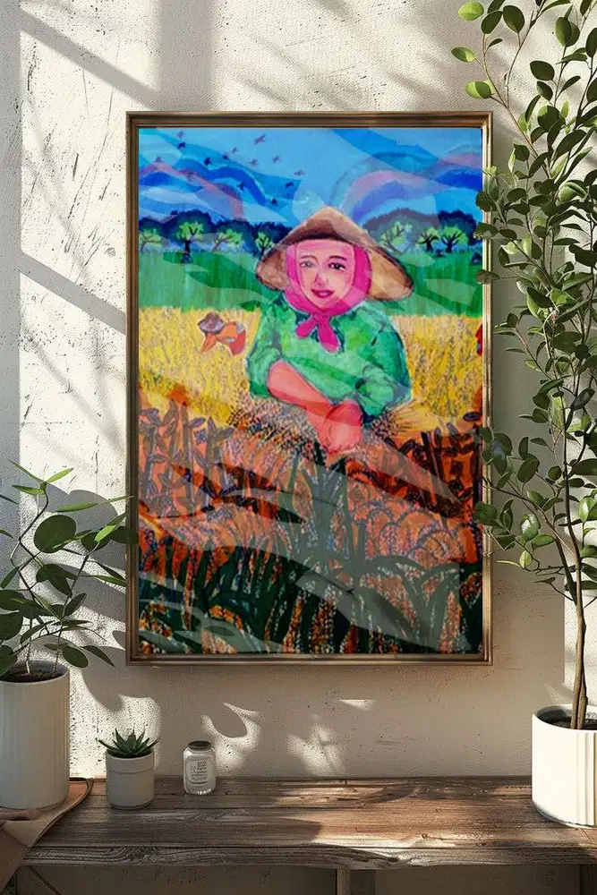 Jual cpt lukisan kry sndiri, uk. 100 x 80cm, nego tipis