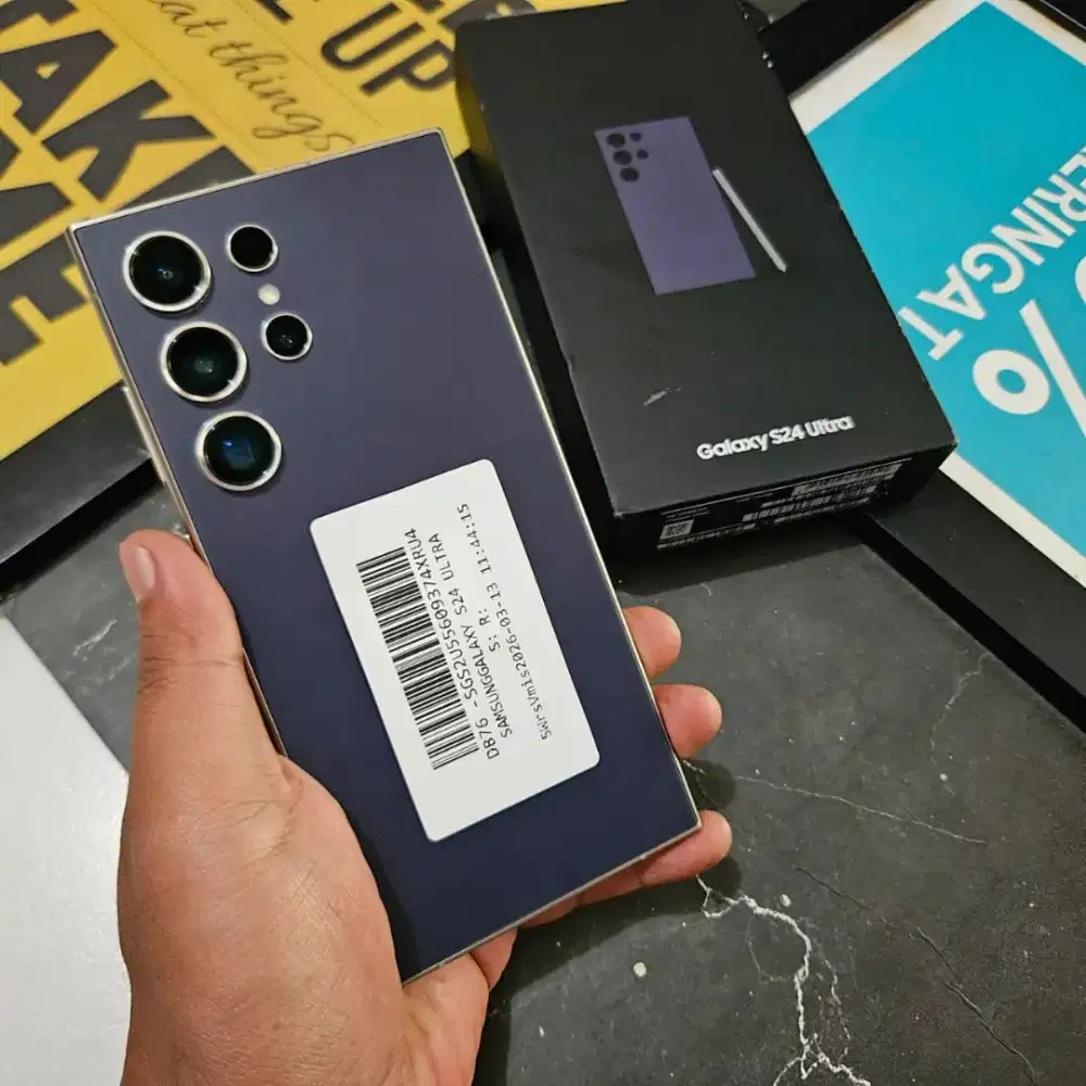 SAMSUNG GALAXY S24 ULTRA WHIT BOX 12/512 GB RESMI EX SEIN NO MINUS