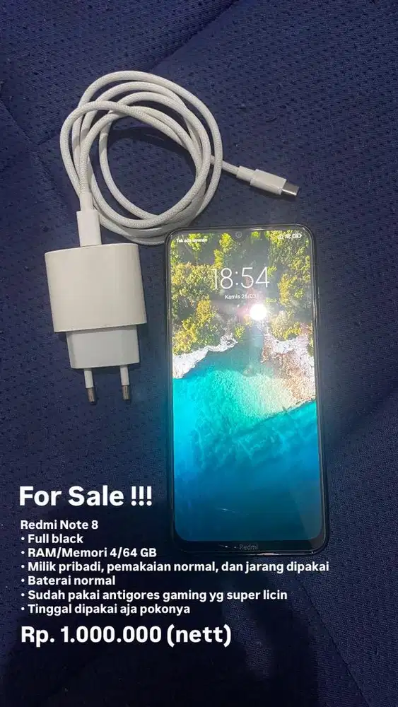 Redmi Note 8 - Full Black 4/64 GB