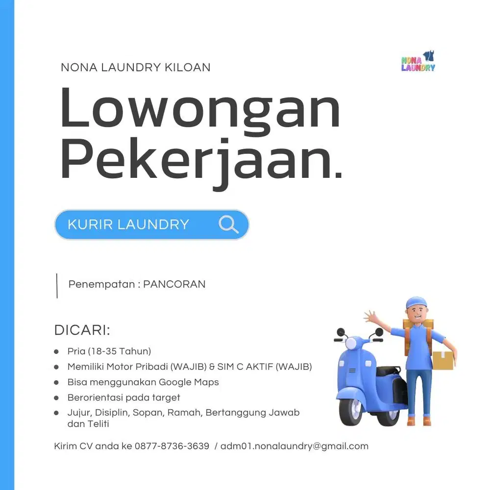 KURIR LAUNDRY - JAKARTA SELATAN