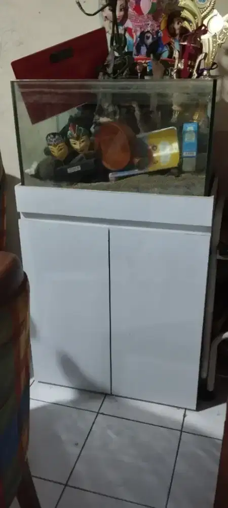 Akuarium dan mejanya model aquascape