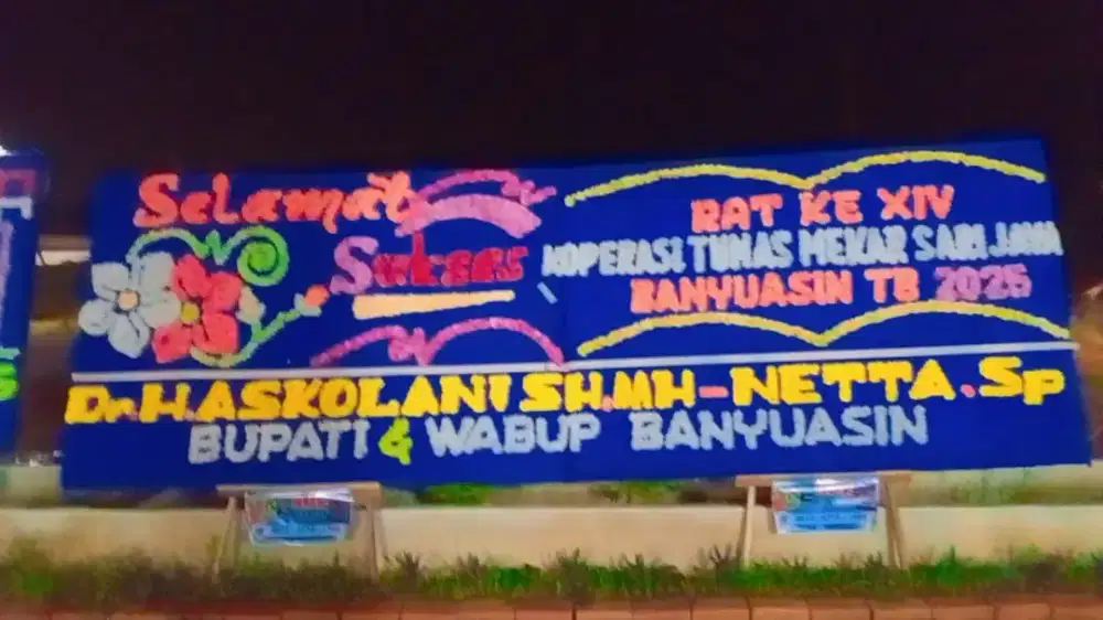Karangan bunga ucapan